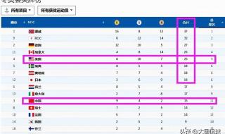 平昌奥运会奖牌榜